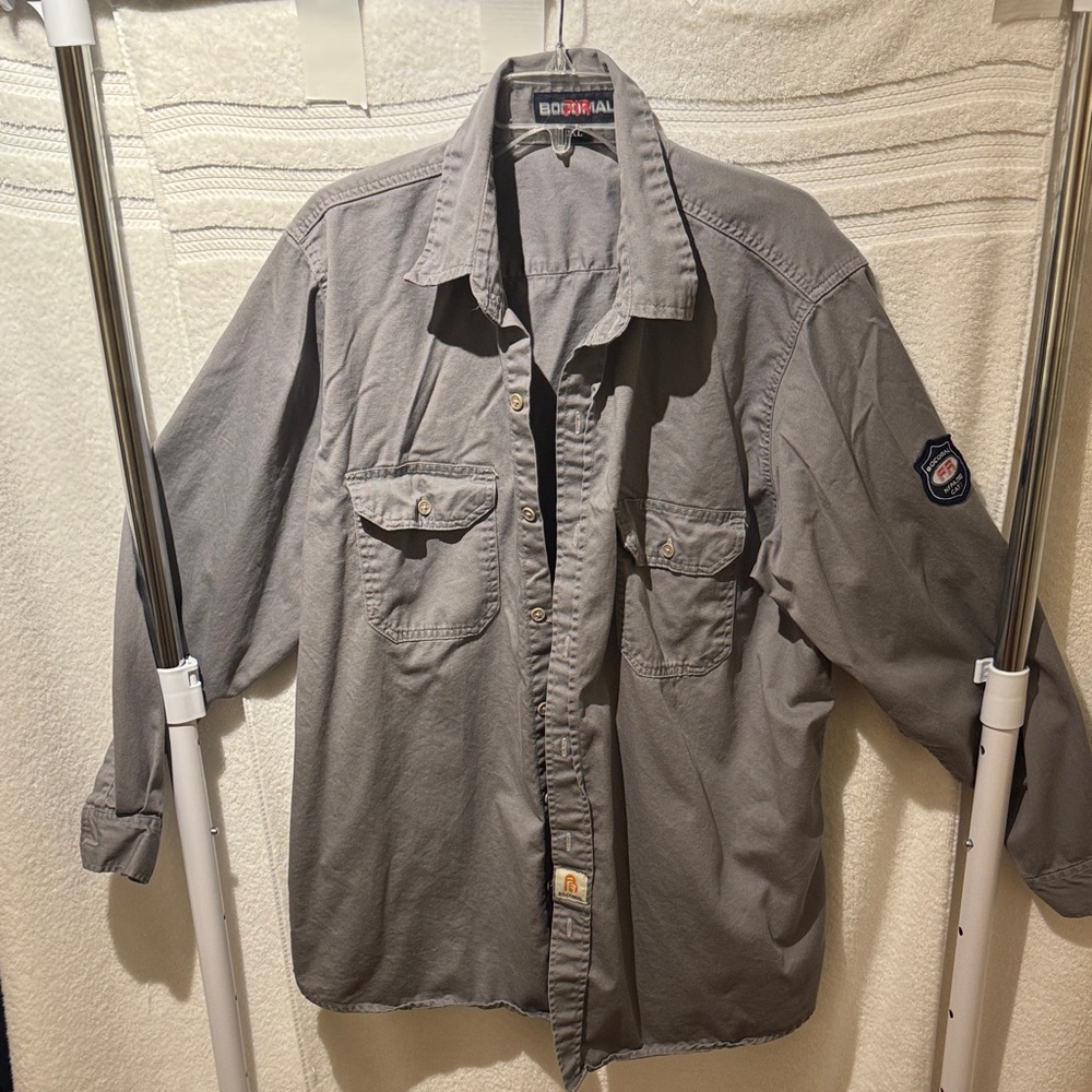 Bocomal Fire Resistant 2XL Men's Gray Shirt closet1